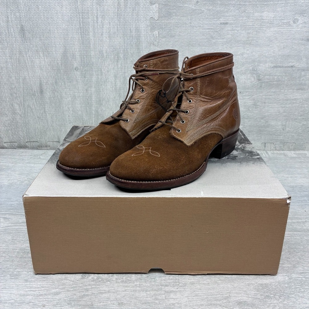 Ranch Road Armstrong Country Packer Boots Mens 8D Brown Leather Suede Heritage